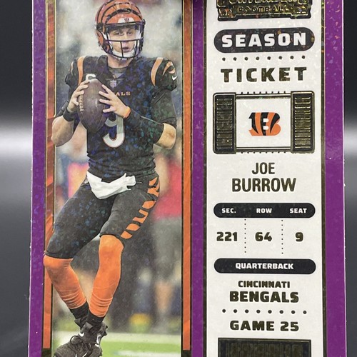 Boleto de temporada 2022 Panini Contenders ultra raro SSP Stardust Joe Burrow #17 - Imagen 2 de 3