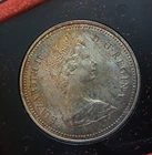 Toned 1971 Canada Silver Dollar British Columbia 100 Years with Case