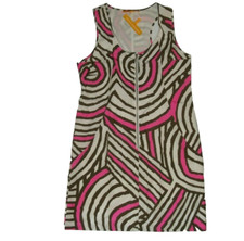 WALTER BAKER Exposed Zipper GEO Design SLEEVELESS Lined DRESS Womens SMALL NEW 