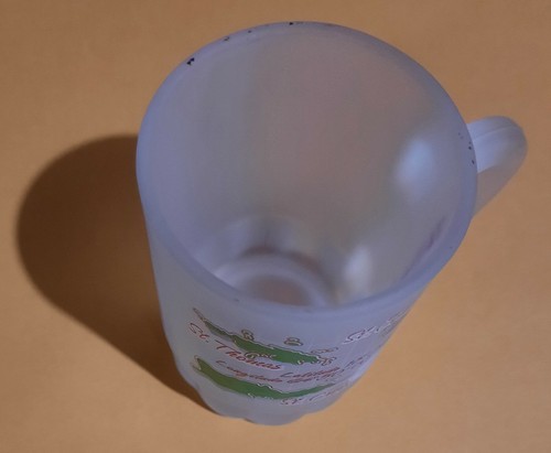 Collector Frosted Glass Demitasse Mug, The Virgin Islands map of three islands - Picture 6 of 6