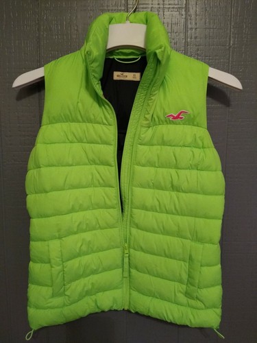 Holister Puffer Vest Womens - XS Lime 