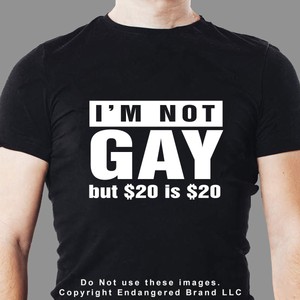 i aint gay but $20 is $20 shirt