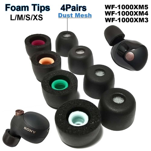 Memory Foam Ear Tips for Sony WF-1000XM5 WF-1000XM4 WF1000XM3 Earbuds Eartips - Picture 8 of 10