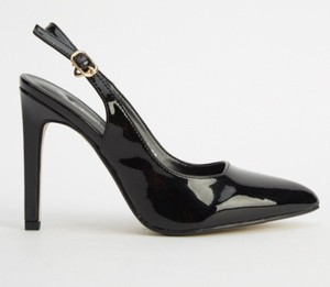 black patent slingbacks