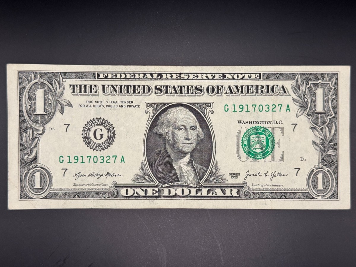March 27, 1917 Birthday Note Fancy Serial Number One Dollar Bill