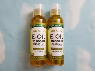 LOT (2) NATURE'S TRUTH E-OIL 30,000 IU MOISTURIZING SKIN CARE OIL    4 FL OZ