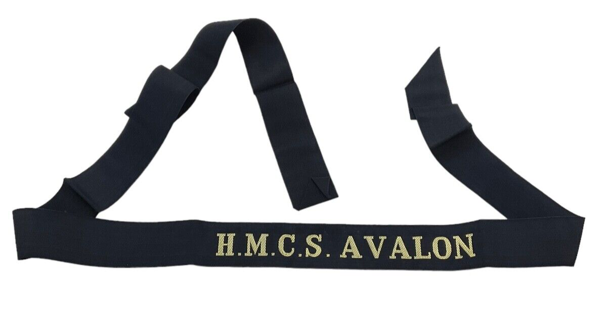 Royal Canadian Navy HMCS Avalon full-length cap tally