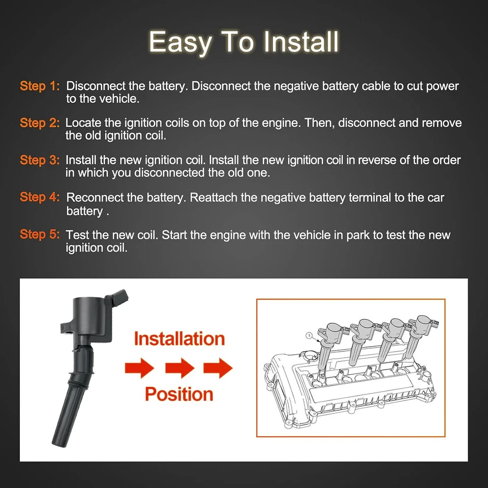 8Set OEM Ignition Coil PACK DG508 FD503  For Ford F150 F250 F550 E350 4.6L 5.4L Foto 4 de 4
