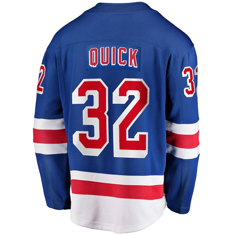 New York Rangers Jonathan Quick #32 Fanatics Branded Blue Breakaway NHL Jersey