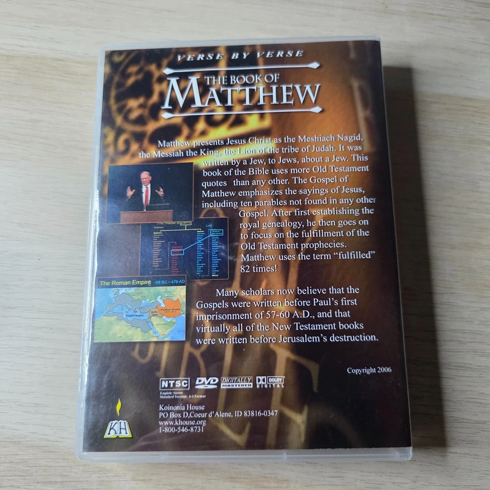 Dr Chuck Missler The Book of MATTHEW An Expositional Commentary Bible 8 DVD set - Image 2 of 4