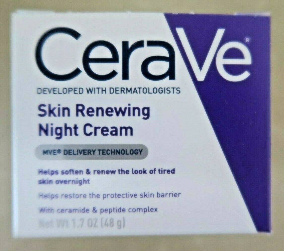 CeraVe Skin Renewing Night Cream Soften & Renew - 1.7oz New w/ Free Shipping