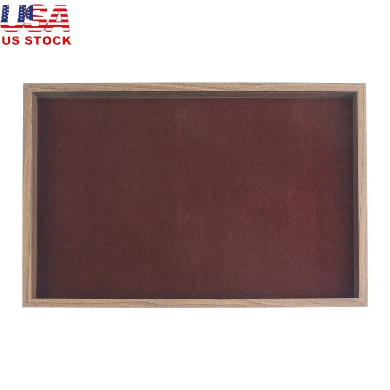 Velvet Jewelry Organizer Tray W/ Removable Dividers Rings Necklaces Earrings New