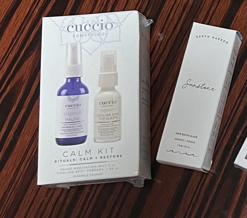 Alltrue Box (Causebox) LOT CUCCIO Calm Kit EARTH HARBOR Hair Revive Elixir NEW