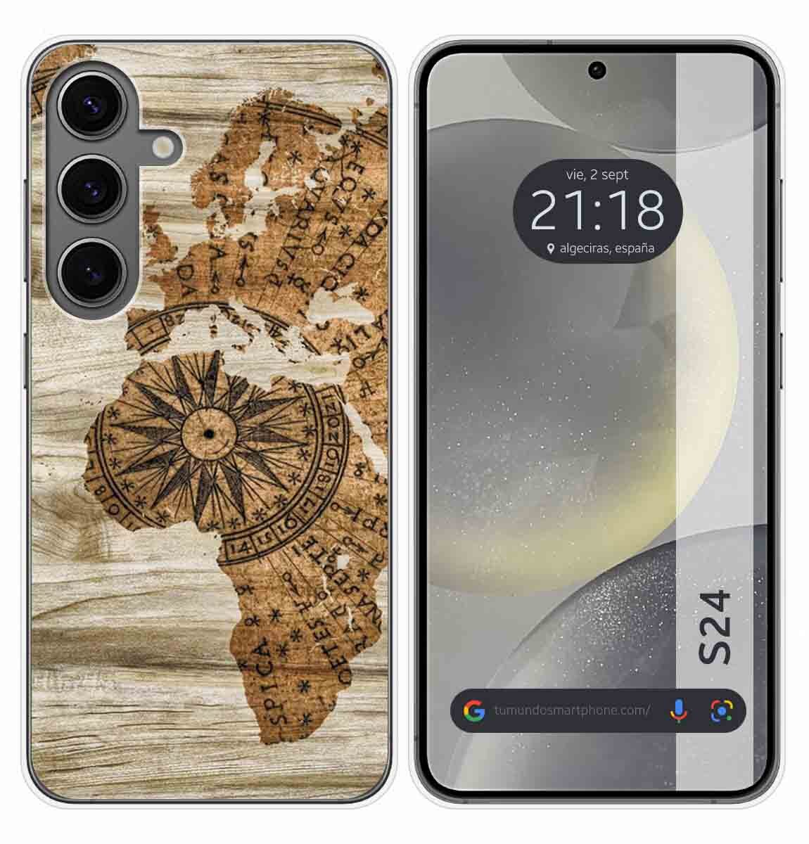 Cover Silicone per Samsung Galaxy S24 5G Disegno Legno 07 Disegni