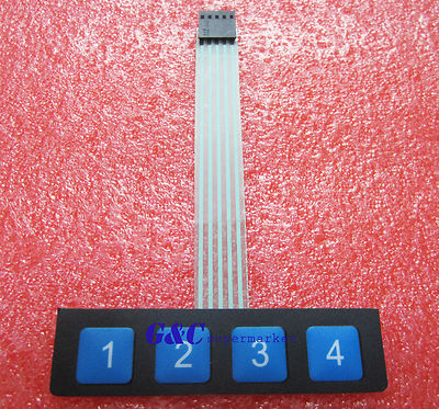 10pcs New 1x4 Key Matrix Membrane Switch Control Panel Slim Keyboard Keypad M52