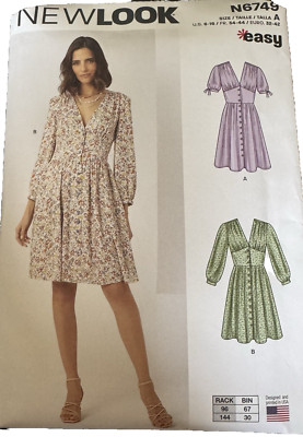 New Look easy pattern N6749 Misses' Dresses size 6, 8, 10, 12, 14, 16 uncut