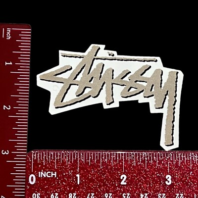Vintage 1980s Stussy Sticker Gray & White Logo Surf, Skate