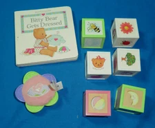 American Girl Bitty Baby - 6 Blocks - Book Gets Dressed - Teething Ring