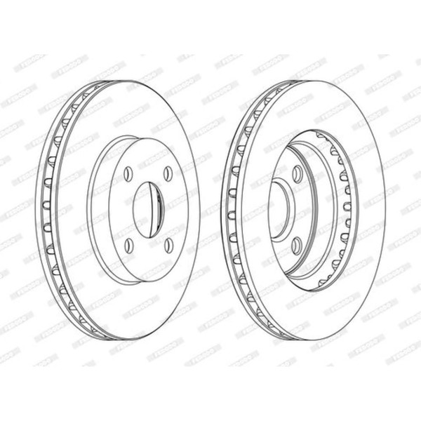 Ferodo 2X Bremsscheibe Vorne Ø255 Mm BelüFtet FüR Toyota Corolla ZZE12_-image