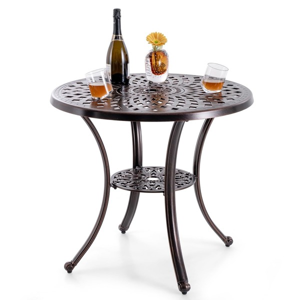 Beistelltisch Ø79Cm Gartentisch Balkontisch Bistrotisch Kaffeetisch Esstisch-image