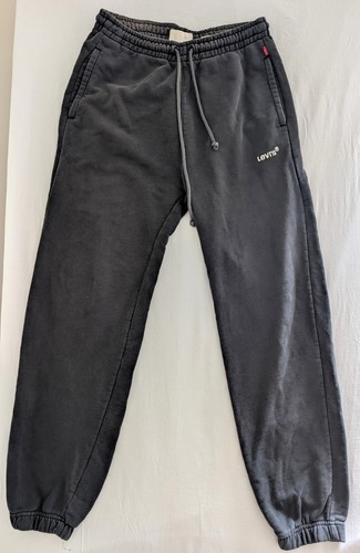 Levis Sweatpants Mens Small Black Jogger Red Tab Relaxed Fit Straight Leg Active