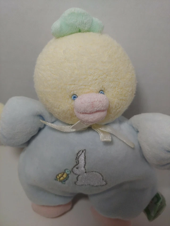 Brinquedo macio Soft Dreams Target pelúcia amarelo azul pato coelho tartaruga bebê chocalho - Imagem 4 de 4