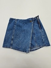 Stradivarius Damen blau Denim Wickelshorts Gr...