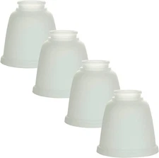 LIGHTACCENTS Ceiling Fan Light Covers - Frosted White Glass 