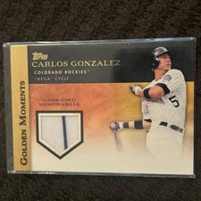 2012 Topps Golden Moments Carlos Gonzalez GMR-CGO (GU, MEM) 2 Color Patch