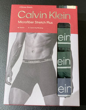 NWB Calvin Klein Men's Microfiber Stretch Plus 4-Pack Boxer Briefs SZ M 32-34 