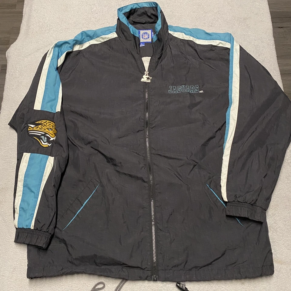Vintage Jacksonville Jaguars Jacket Mens Large Black Starter Embroidered 90s - Image 2 of 4