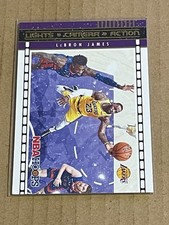 2021-22 NBA HOOPS LIGHTS CAMERA ACTION WINTER GOLD FOIL LEBRON JAMES LAKERS #28