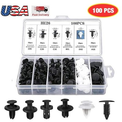 For Dodge Car 100X Box Set Bumper Fender Liner Push Type Retainer Clips Fastener