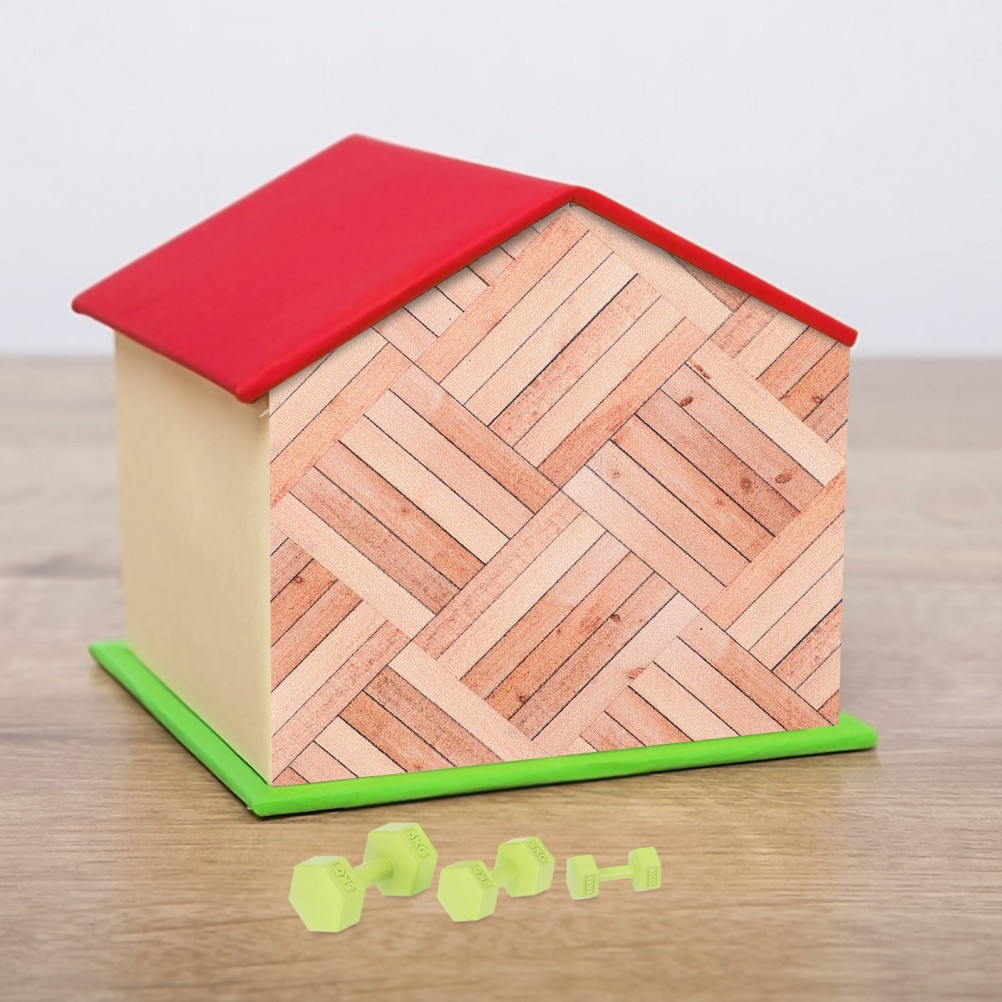 3 Pezzi Mini Casa Manubri Statue Micro Paesaggistica Manubri Accessorio Giocattolo foto 5