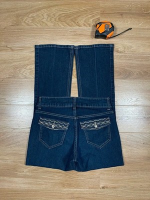 Lee Bootcut Jeans Y2K Damen Größe 10 Marineblau Mid Rise Curvy Slim Shaping 2000er