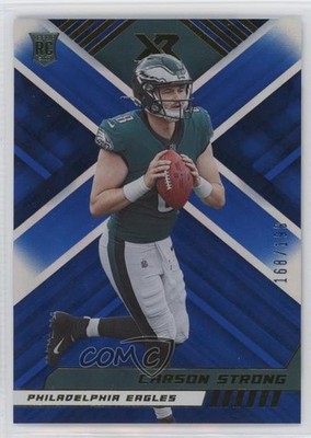 2022 Panini XR Rookies Blue 168/199 Carson Strong #111 Rookie RC 2y0