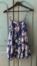 Free People Intimately Romper Size XS Printed Crush Blush Deep Sea Combo