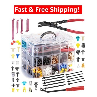 2080PCS Automotive Retainer Clips Kit with Trim Removal Tools & Organizer Box