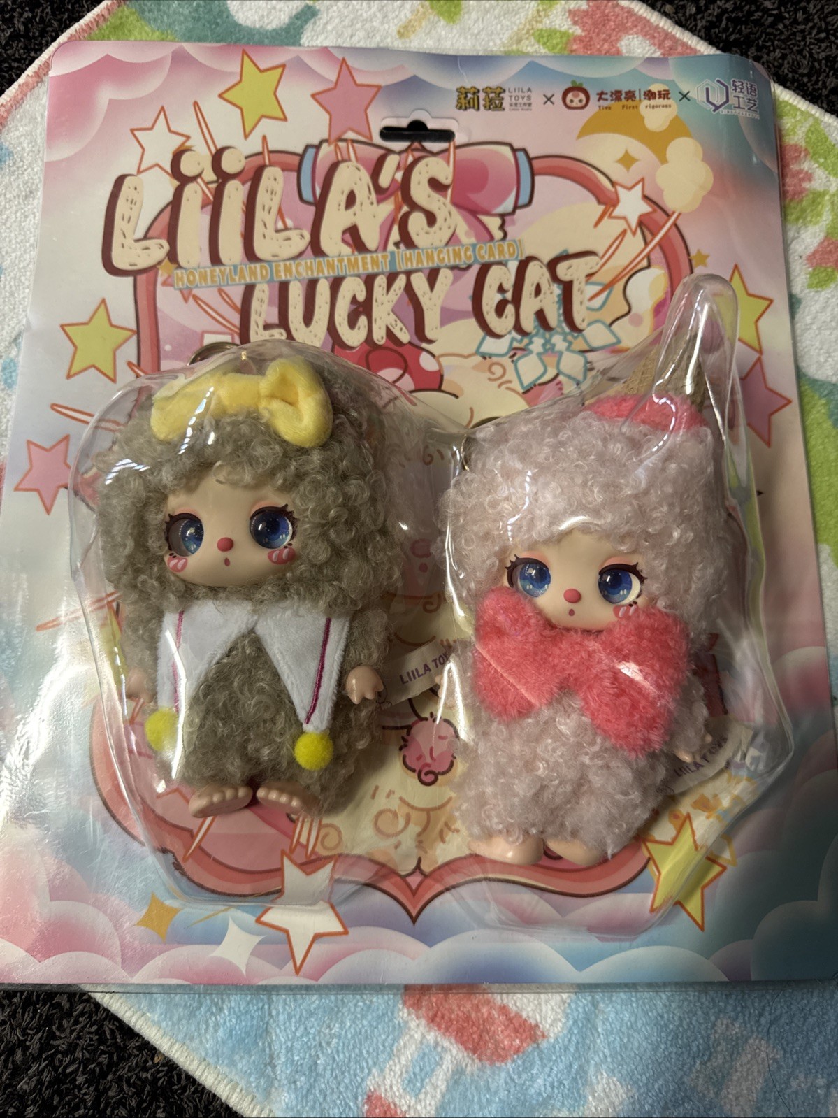 New Liila's Lucky Cat Honeyland Enchantment Hanging Card Plush