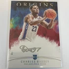 Panini 2021-22 Origins Charles Bassey RA-BAS Red /99 Rookie Auto 76ers