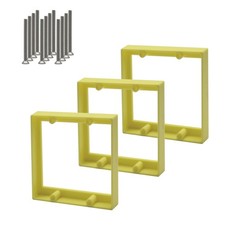 3 PCS Yellow 0.5 Inch Double Gang Receptacle Outlet Box Extenders 12 Screws