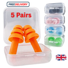 Ear Plugs 5 Pairs Soft Reusable Ear Plug for Noise Cancelling Sleep Swim & Work