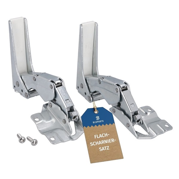 Easypart Passend FüR 10090990 Hotpoint TüRscharnier Set Oben Unten Wie Siemens-image