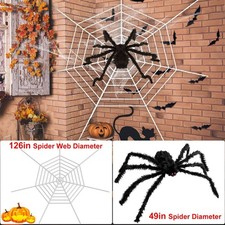 49" Halloween Spider Haunted House Party Prop Indoor Outdoor Giant Scary Decor