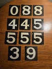 VINTAGE MOORE & KLING METAL GAS STATION NUMBER SIGNS