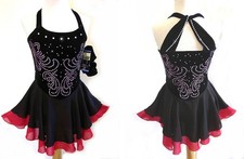 New Girls Size 12 Figure Ice Skating Dress Baton Baton Twirling - LARGE