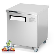 28 in Undercounter Commercial Refrigerator Single Door Stainless Steel 7.42cu.ft