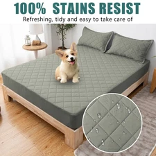 Waterproof Mattress Protector, Quilted Mattress Pad Cover Ultra Soft& Breathable