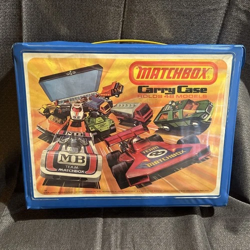 Vtg 1976 Lesney Matchbox  Holds 48 Toy Cars Carry Case & Trays -