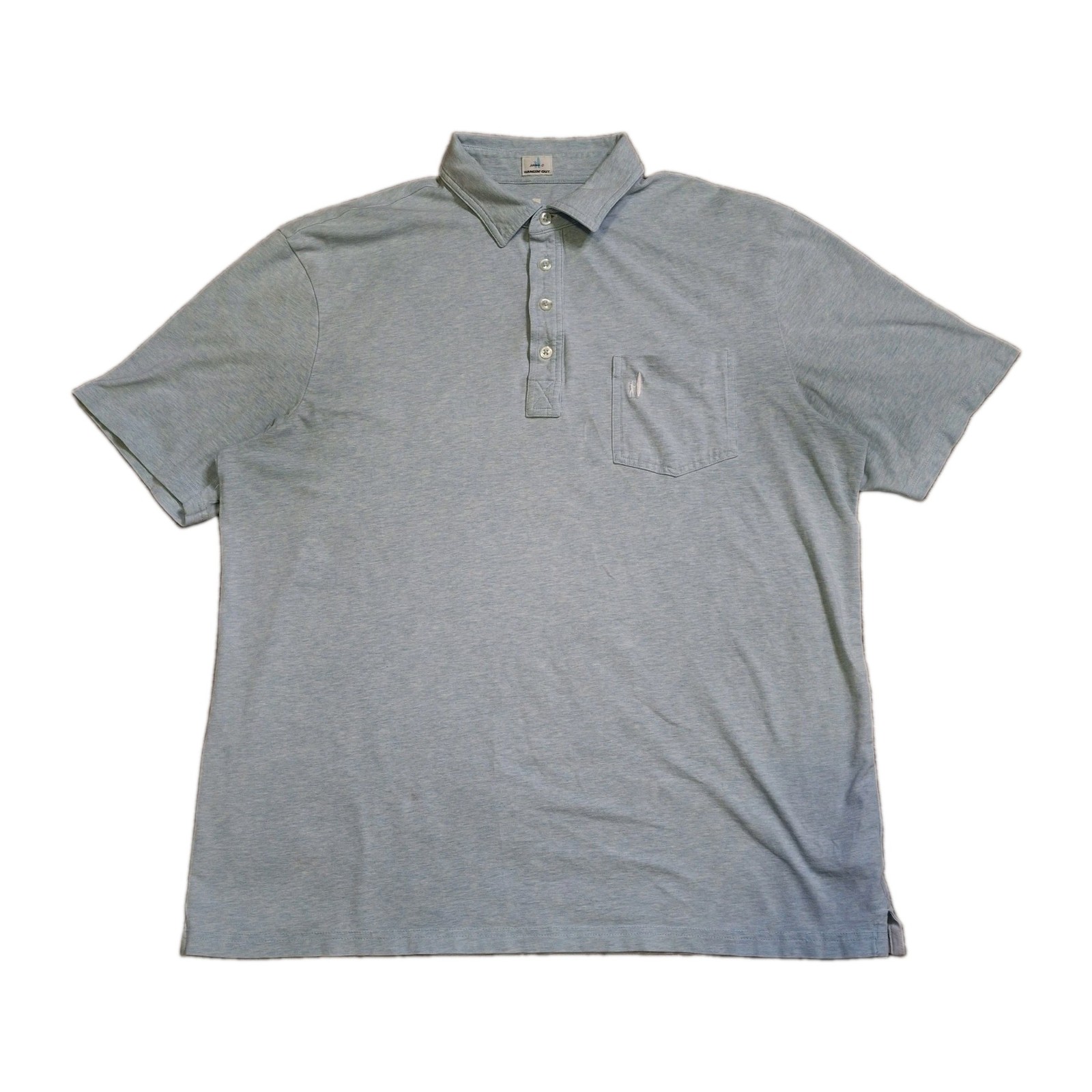 Johnnie O Hanging Out Polo Shirt Mens Large Blue Performance Stretch Casual Golf